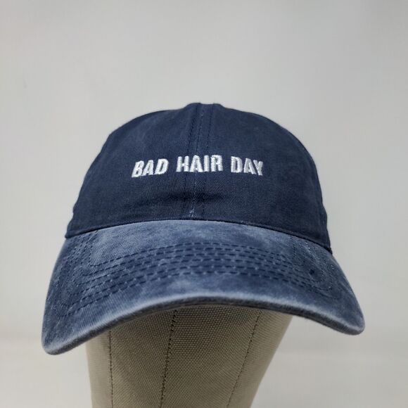 David and Young Men's Slideback Hat Blue OSFM Bad Hair Day Embroidered Logo - Picture 2 of 11